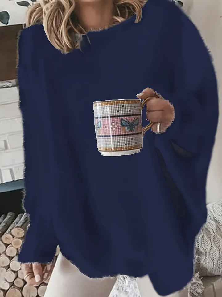 MINDA™ - CASUAL ROUND-NECK FLUFFY SWEATER