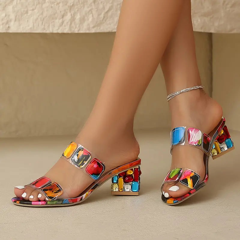 DESTA™ - COLOURFUL DOUBLE STRAP SANDALS