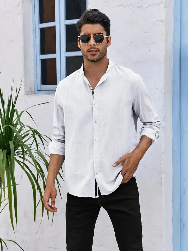 MORES™ - BREATHABLE BUTTON UP LONG SLEEVE SHIRT