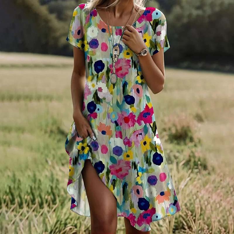 Leah - Colorful Floral Dress