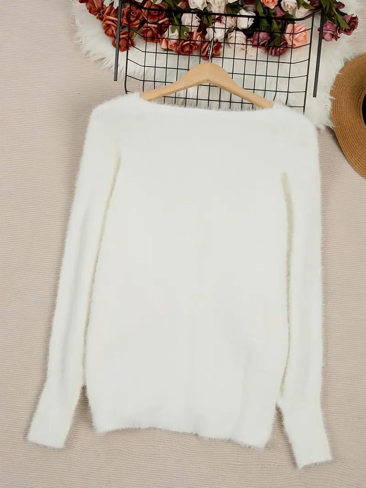 MINDA™ - CASUAL ROUND-NECK FLUFFY SWEATER