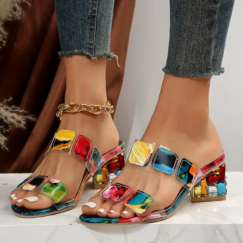 DESTA™ - COLOURFUL DOUBLE STRAP SANDALS