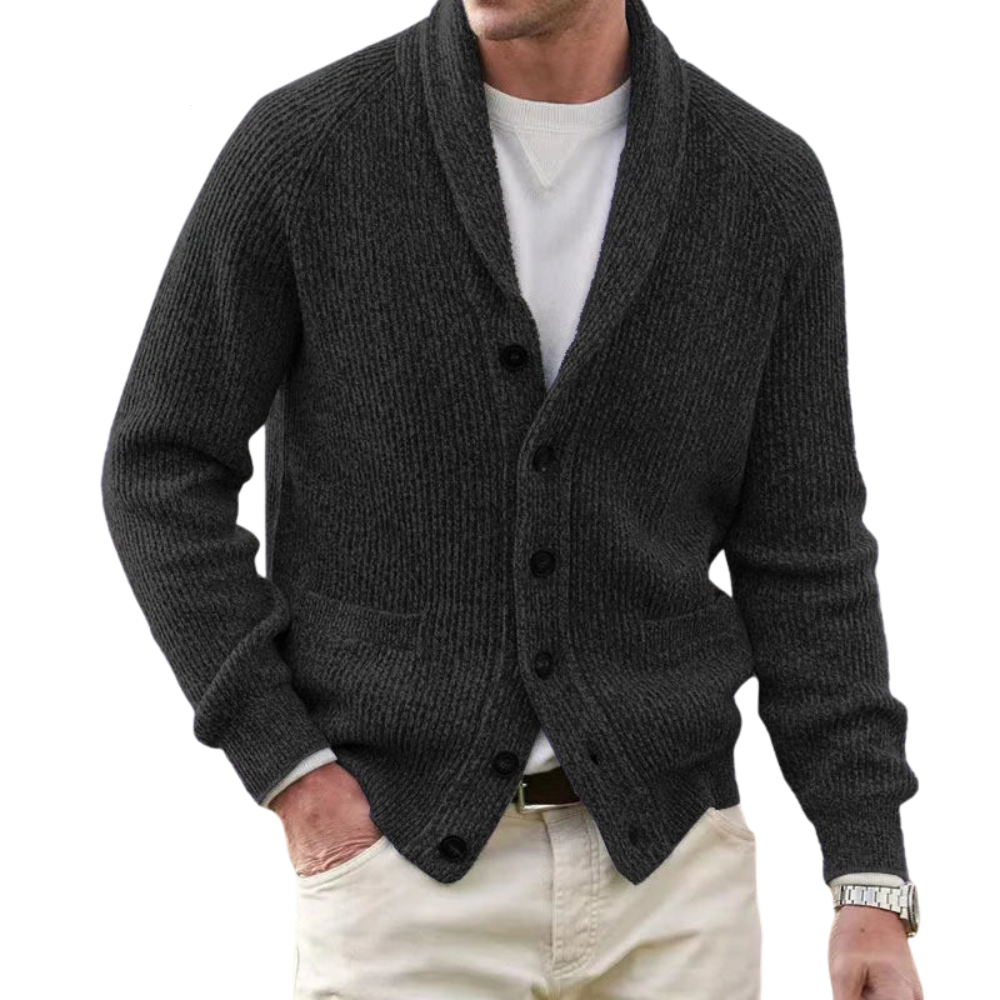 ROYCE™ - MEN'S CARDIGAN SWEATERCOAT