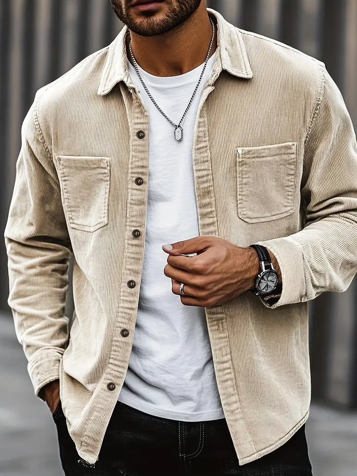 RANDI™ - CASUAL MEN'S CORDUROY SHIRT JACKET