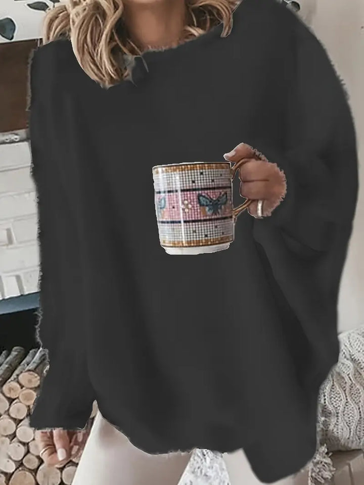 MINDA™ - CASUAL ROUND-NECK FLUFFY SWEATER