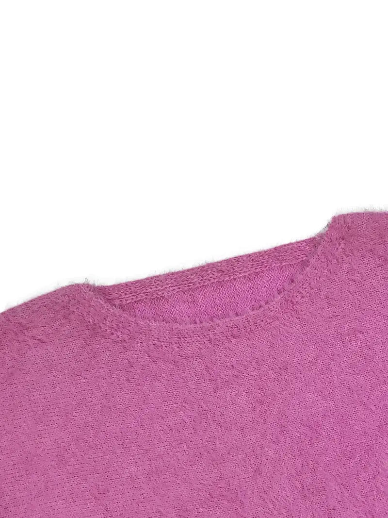 MINDA™ - CASUAL ROUND-NECK FLUFFY SWEATER