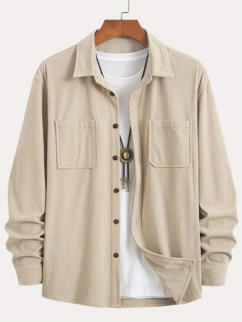 RANDI™ - CASUAL MEN'S CORDUROY SHIRT JACKET