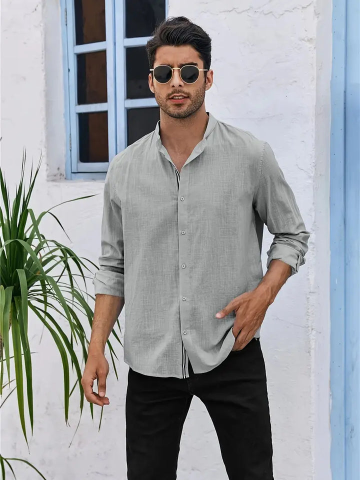 MORES™ - BREATHABLE BUTTON UP LONG SLEEVE SHIRT