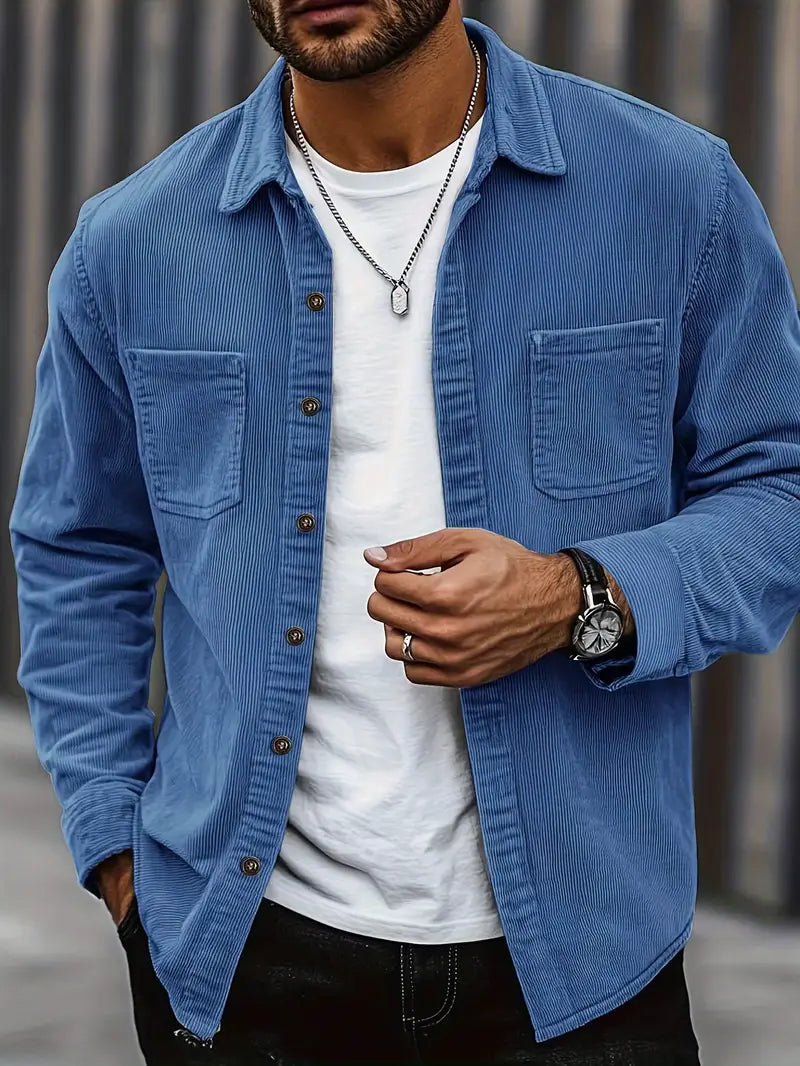 RANDI™ - CASUAL MEN'S CORDUROY SHIRT JACKET