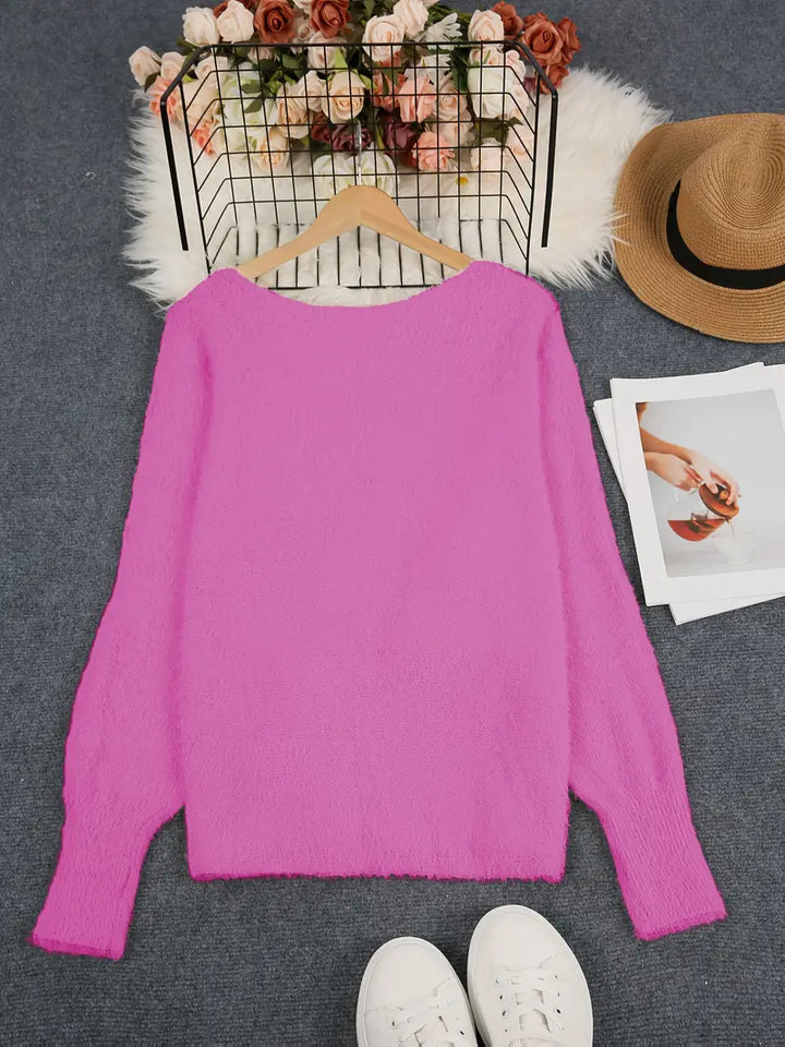 MINDA™ - CASUAL ROUND-NECK FLUFFY SWEATER