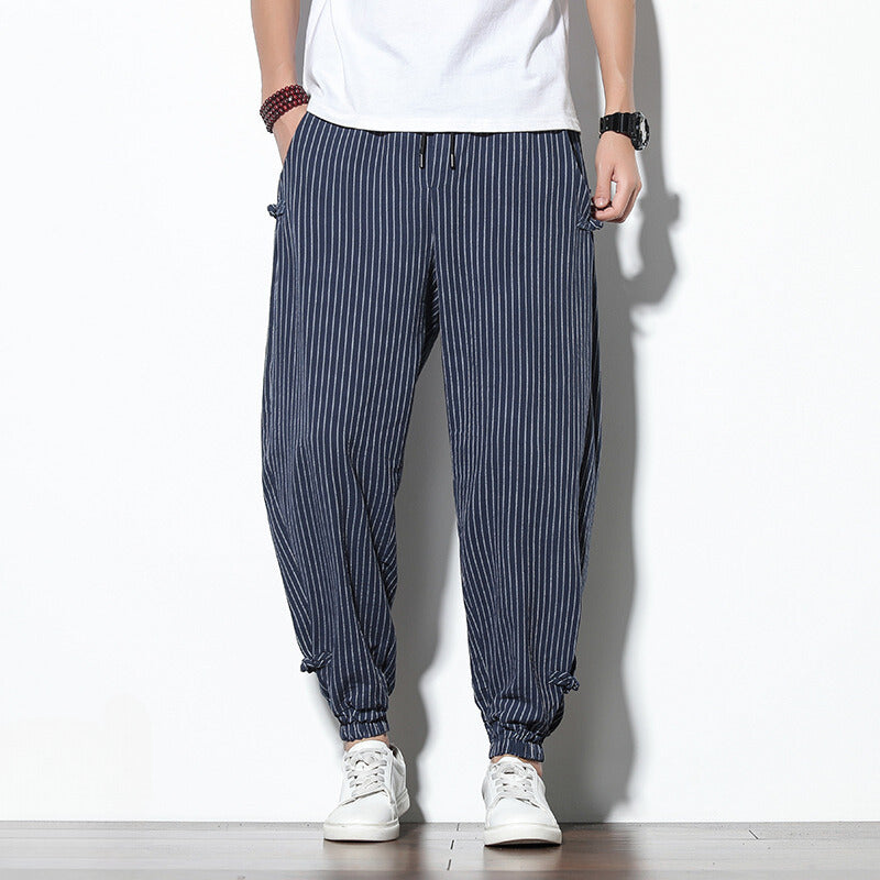 THORIN™ - MEN'S CUFFED ANKLE STRIPED TROUSERS