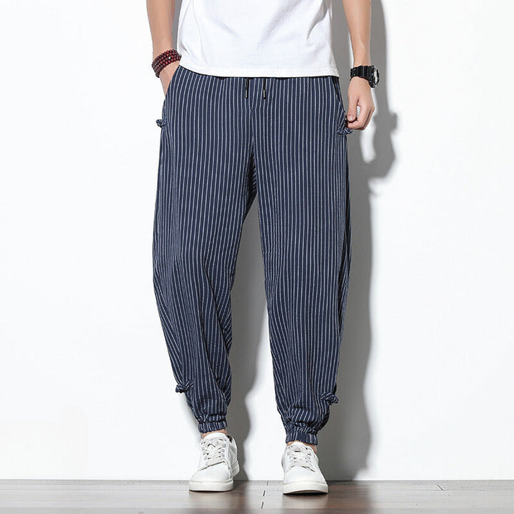 THORIN™ - MEN'S CUFFED ANKLE STRIPED TROUSERS