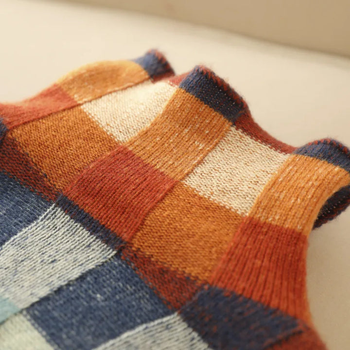 ELLA™ - CHECKERED KNITTED SWEATER