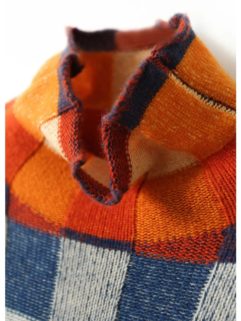 ELLA™ - CHECKERED KNITTED SWEATER