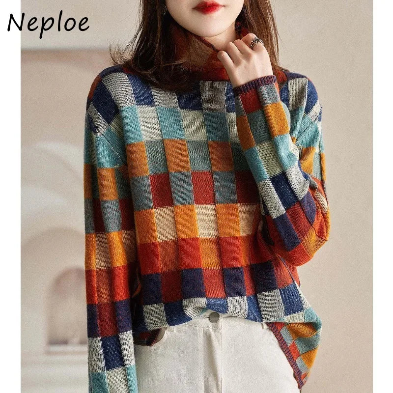 ELLA™ - CHECKERED KNITTED SWEATER