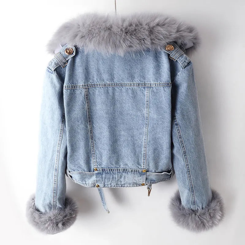 CELINE™ - DENIM FUR JACKET