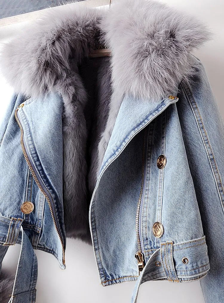 CELINE™ - DENIM FUR JACKET