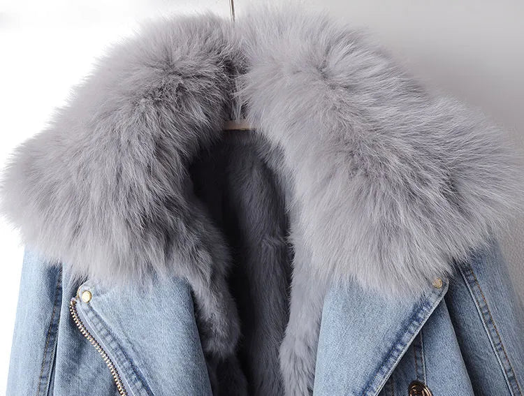 CELINE™ - DENIM FUR JACKET