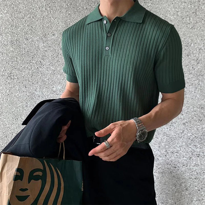 ENZO™ - MEN'S RETRO KNITTED POLO SHIRT