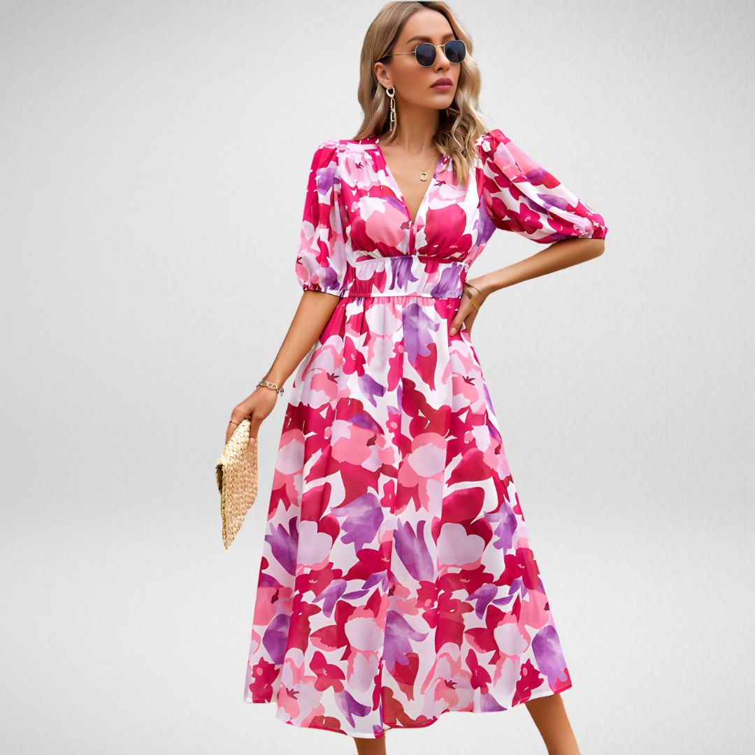 Erika™ Charming V-Neck Dress
