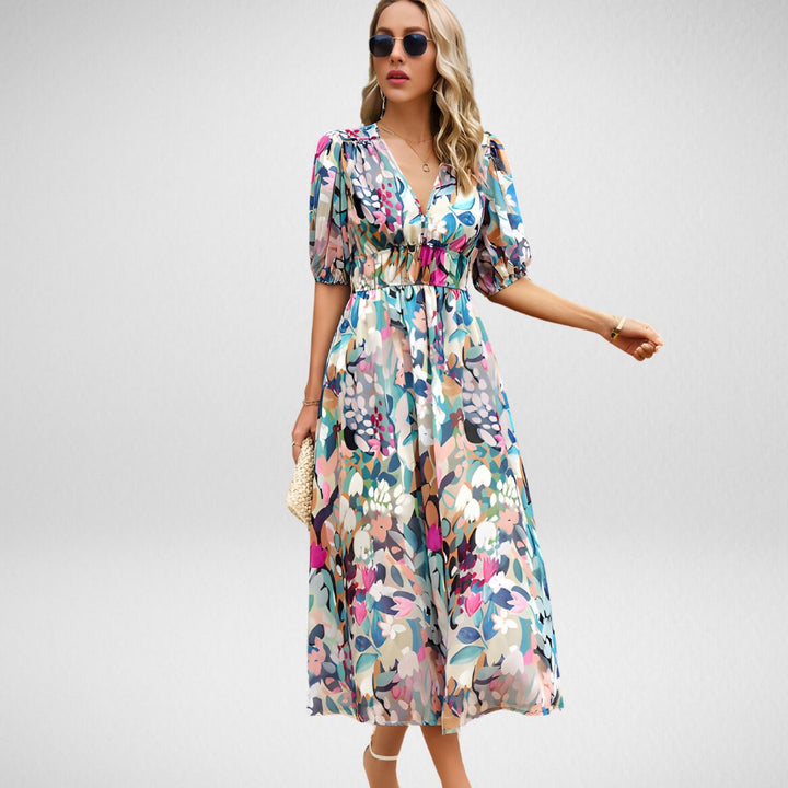 Erika™ Charming V-Neck Dress