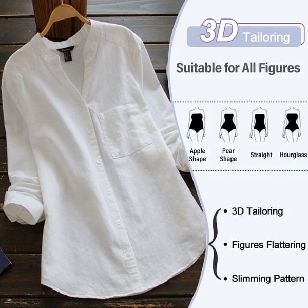 MAXINE™ - CASUAL LOOSE COTTON LINEN SHIRT