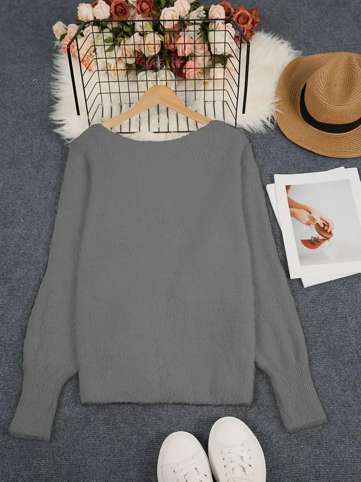 MINDA™ - CASUAL ROUND-NECK FLUFFY SWEATER