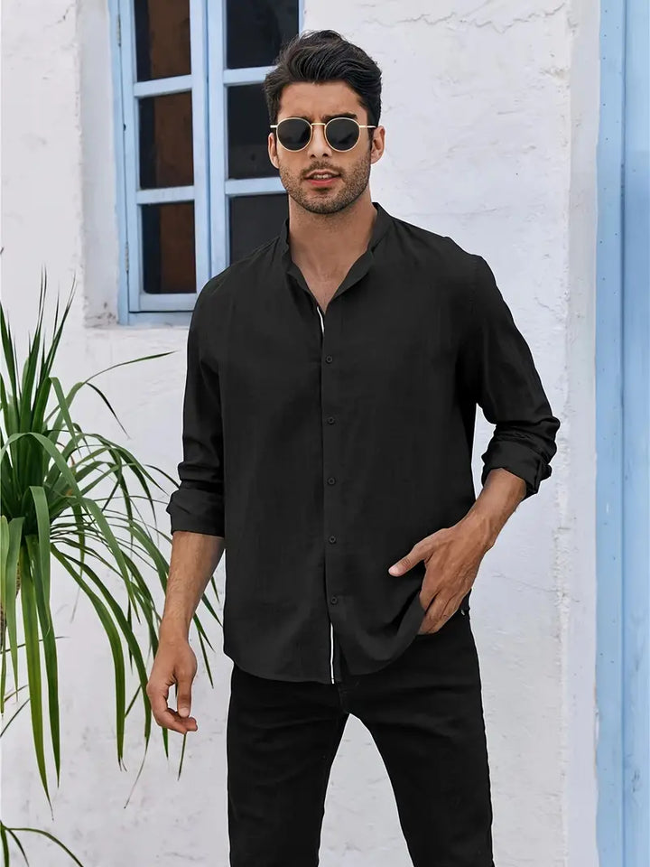 MORES™ - BREATHABLE BUTTON UP LONG SLEEVE SHIRT