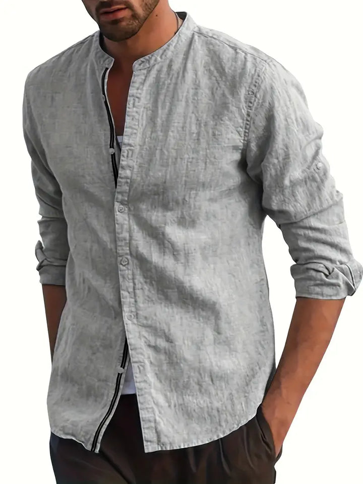 MORES™ - BREATHABLE BUTTON UP LONG SLEEVE SHIRT