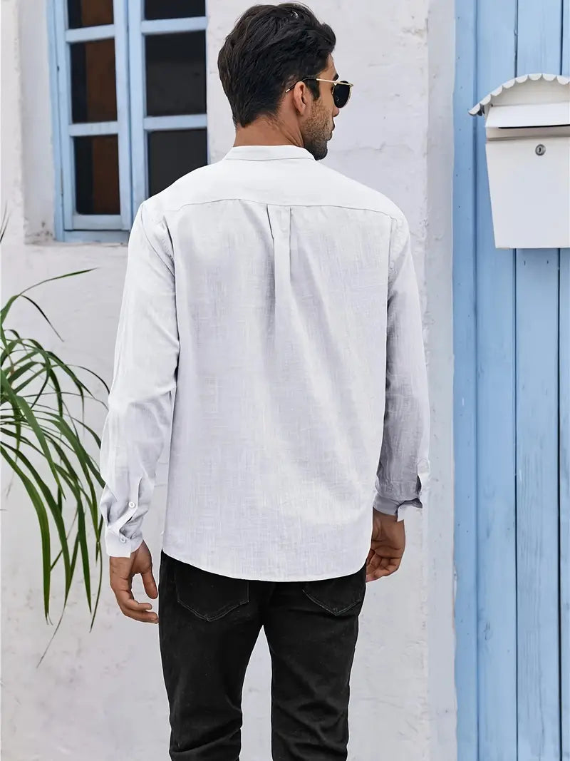 MORES™ - BREATHABLE BUTTON UP LONG SLEEVE SHIRT