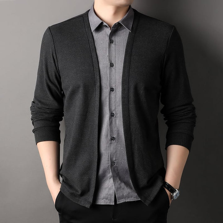 THEO™ -  TWO-PIECE COLLAR CARDIGAN SHIRT