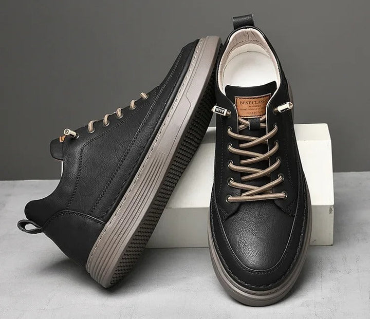 DAX™ - VINTAGE LEATHER LACE-UP SNEAKERS