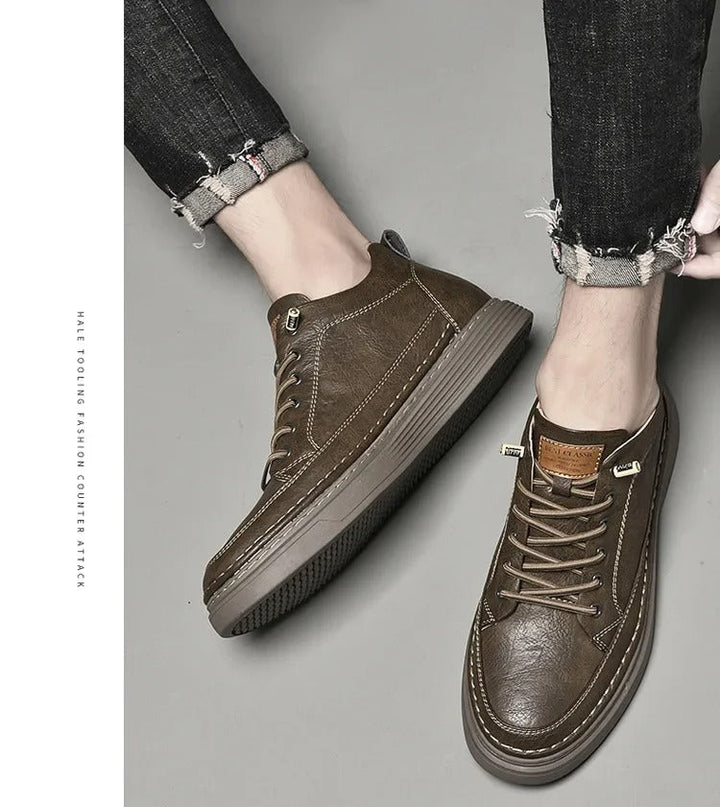 DAX™ - VINTAGE LEATHER LACE-UP SNEAKERS