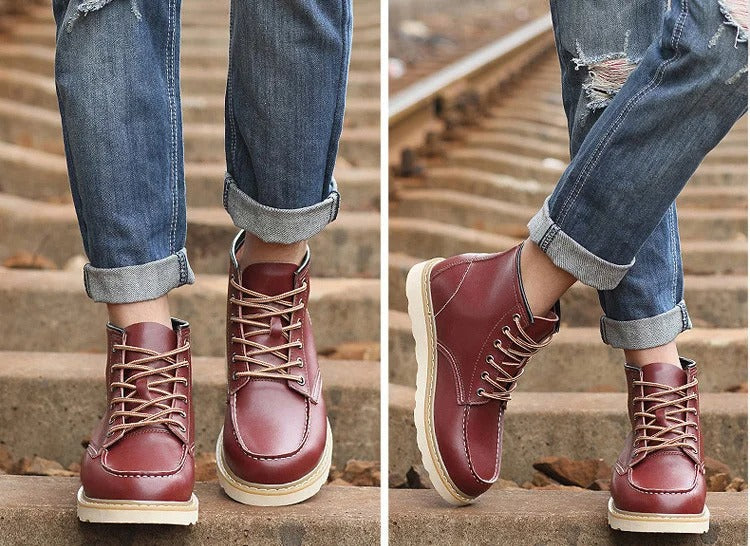 TREY™ - PREMIUM LEATHER LACE-UP BOOTS