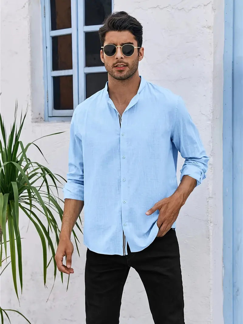 MORES™ - BREATHABLE BUTTON UP LONG SLEEVE SHIRT