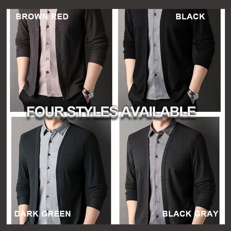 THEO™ -  TWO-PIECE COLLAR CARDIGAN SHIRT