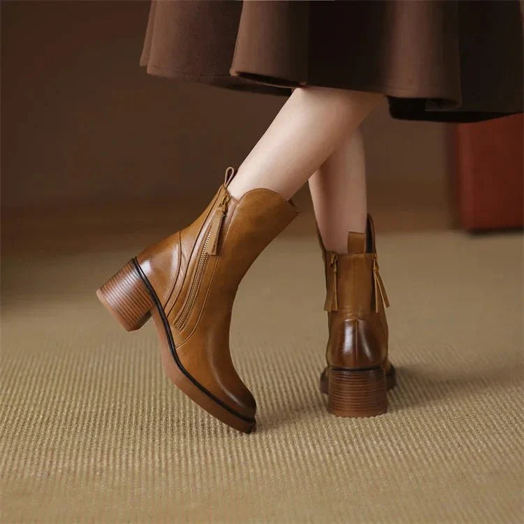 LIONA™ - WOMEN'S LEATHER ANKLE BOOTS