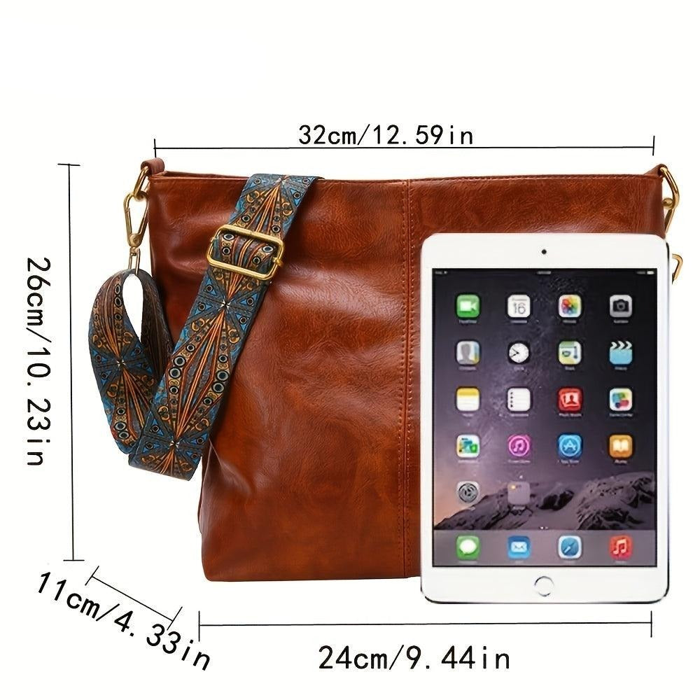 ZURI™ - LEATHER BAG WITH LARGE CAPACITY