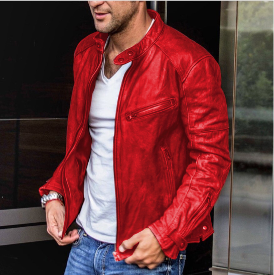 DIEGO™ - MEN'S LEATHER MOTORCYCLE JACKET